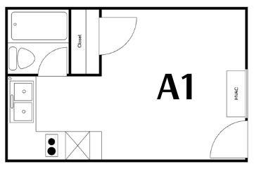 Athens Reserve A1 Studio Floor Plan