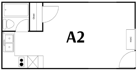 Athens Reserve A2 Studio Floor Plan