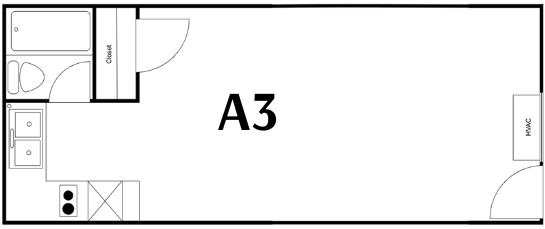 Athens Reserve A3 Studio Floor Plan